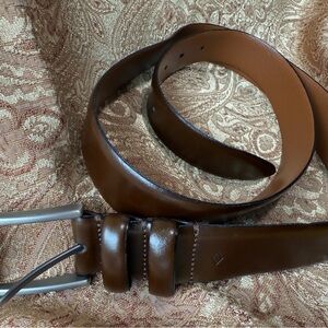 Joseph Abboud Rich Brown Leather Belt